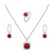 PARURE ZIRCONE QUADRATO COLORATO - MY25496B472/B471/B470