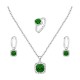 PARURE ZIRCONE QUADRATO COLORATO - MY25496B472/B471/B470