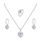 PARURE ZIRCONE CUORE COLORATO - MY25496B475/B474/B473