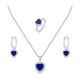 PARURE ZIRCONE CUORE COLORATO - MY25496B475/B474/B473
