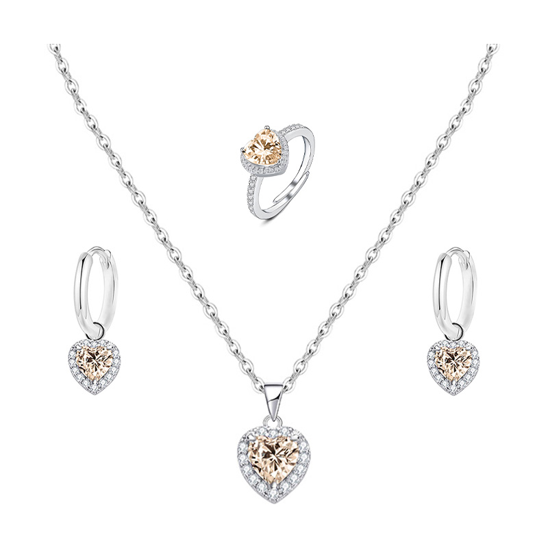 PARURE ZIRCONE CUORE COLORATO - MY25496B475/B474/B473