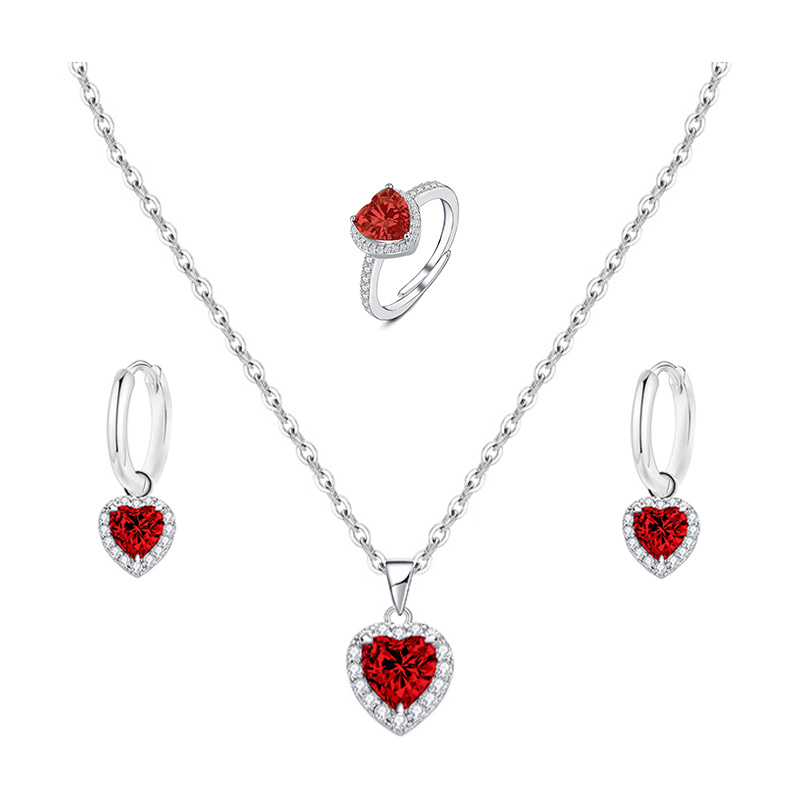 PARURE ZIRCONE CUORE COLORATO - MY25496B475/B474/B473