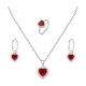 PARURE ZIRCONE CUORE COLORATO - MY25496B475/B474/B473