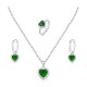 PARURE ZIRCONE CUORE COLORATO - MY25496B475/B474/B473