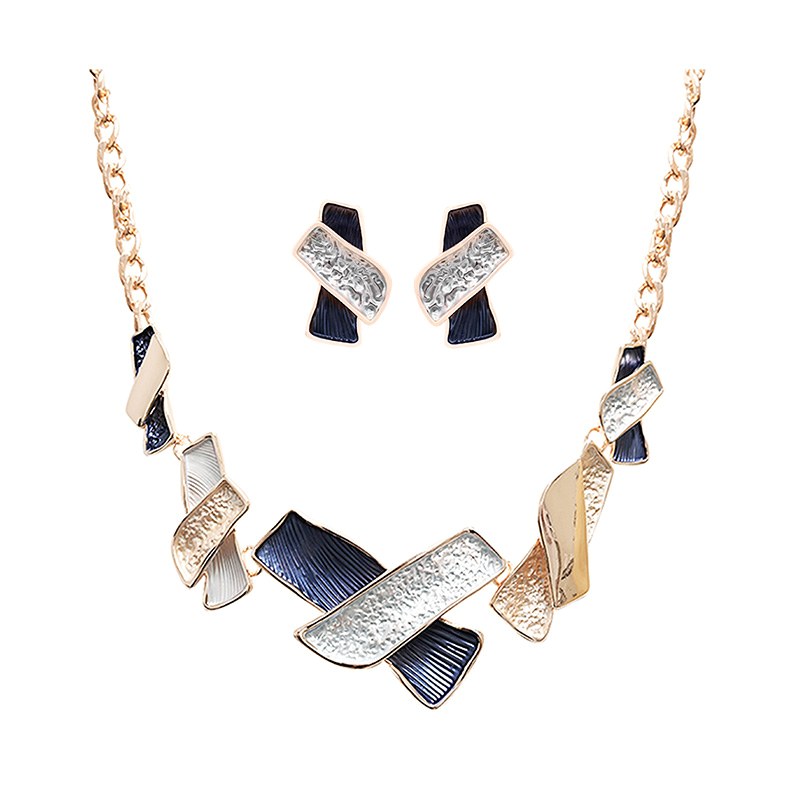 PARURE ASTRATTO SMALTATO A FORMA X - SW24112A758/A759