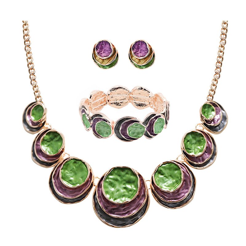 PARURE ROTONDO SMALTATO A TRE STRATI - SW2492B809/F99/E840