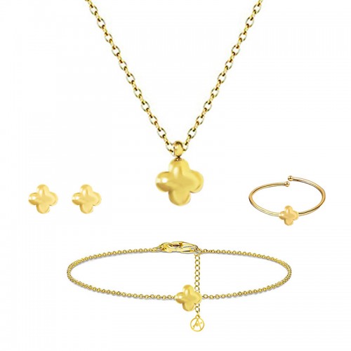 PARURE SEMPLICE QUADRIFOGLIO - YC25384B363/B364/B365/B366