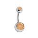 BARRA CURVA A BANANA SFERA ZIRCONIA - 6621124080484