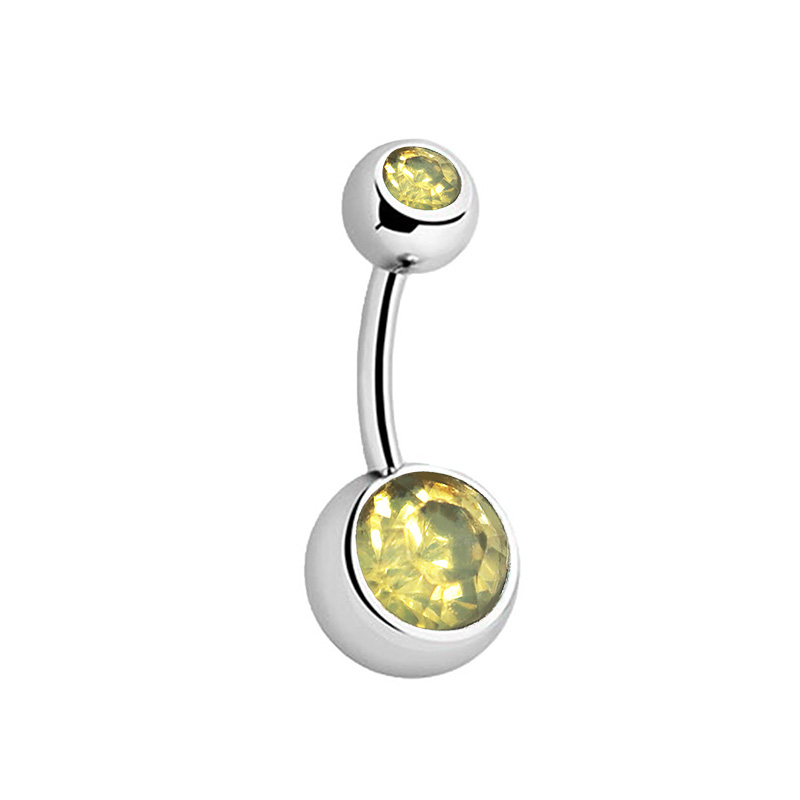BARRA CURVA A BANANA SFERA ZIRCONIA - 6621124080484
