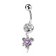 PIERCING BANANA IN ZIRCONIA CON PENDENTE A CUORE - JQ1000B105 PIERCING BANANA IN ZIRCONIA CON PENDENTE A CUORE - JQ1000B105