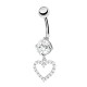 PIERCING BANANA IN ZIRCONIA CON PENDENTE A CUORE - JQ1000B107 PIERCING BANANA IN ZIRCONIA CON PENDENTE A CUORE - JQ1000B107