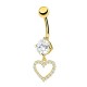 PIERCING BANANA IN ZIRCONIA CON PENDENTE A CUORE - JQ1000B107 PIERCING BANANA IN ZIRCONIA CON PENDENTE A CUORE - JQ1000B107