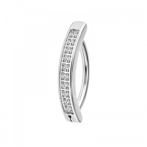 PIERCING OMBELICO CLICKER A CERCHIO CON FILA DI ZIRCONI - JQ1000B117