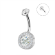 PIERCING A BANANA CON ZIRCONIA TONDO - JQ1000B118