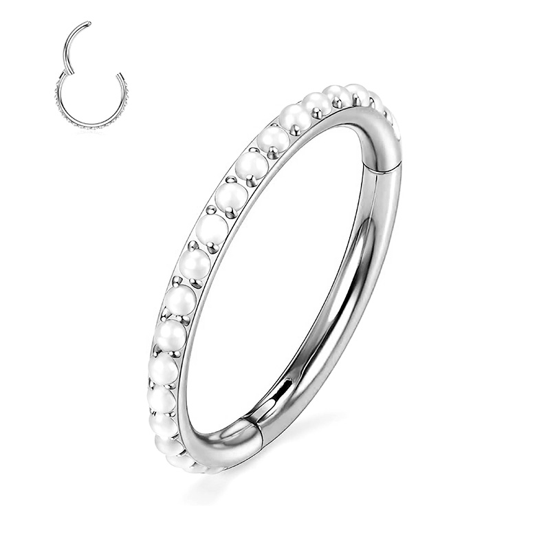 PIERCING CERCHIO CLICKER CON PERLE - JQ1120C122 PIERCING CERCHIO CLICKER CON PERLE - JQ1120C122