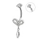 PIERCING BANANA CUORE PENDENTE CON ZIRCONIA - JQ1200B138