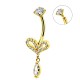 PIERCING BANANA CUORE PENDENTE CON ZIRCONIA - JQ1200B138