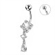 PIERCING A BANANA CON ZIRCONIIA ROTONDO E PENDENTE A GOCCIA - JQ1200B165