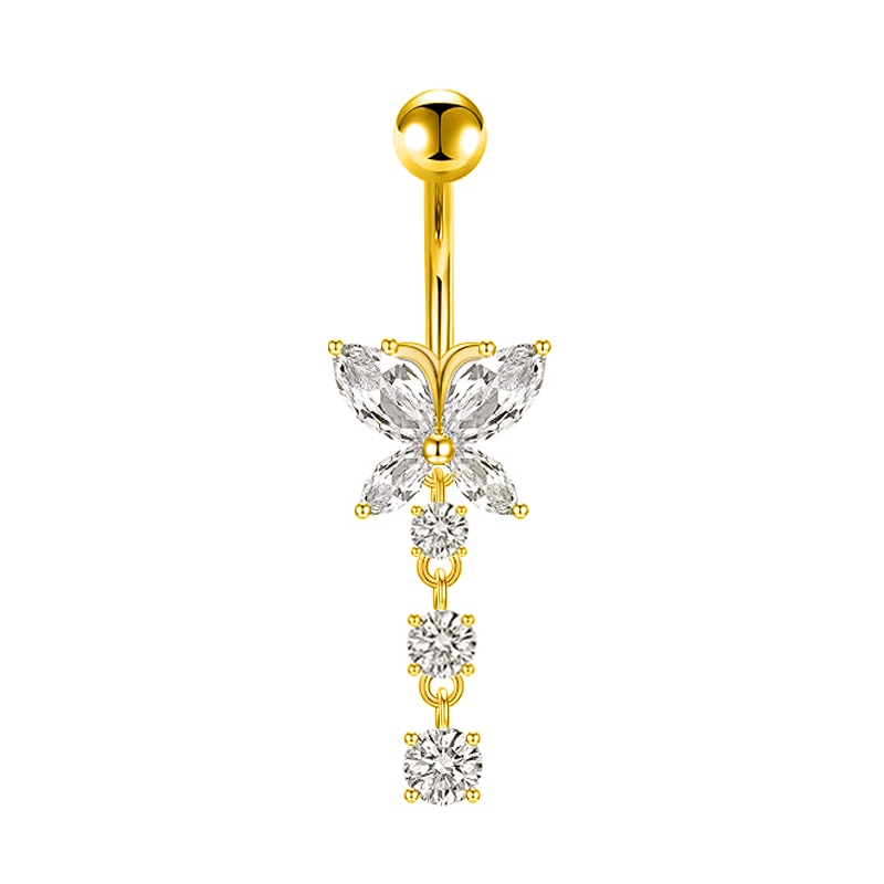PIERCING BANANA FARFALLA PENDENTE IN ZIRCONIA - JQ1400B095 PIERCING BANANA FARFALLA PENDENTE IN ZIRCONIA - JQ1400B095
