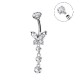 PIERCING BANANA FARFALLA PENDENTE IN ZIRCONIA - JQ1400B133