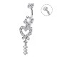 PIERCING A BANANA CON CUORE TRAFORATO E ZIRCONIA PENDENTI - JQ1400B166