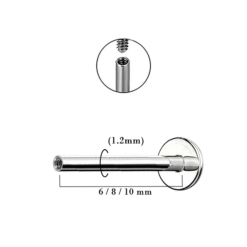 PIERCING LABRET CON ZIRCONIA PUNTO LUCE - JQ280L001/JQ320L001