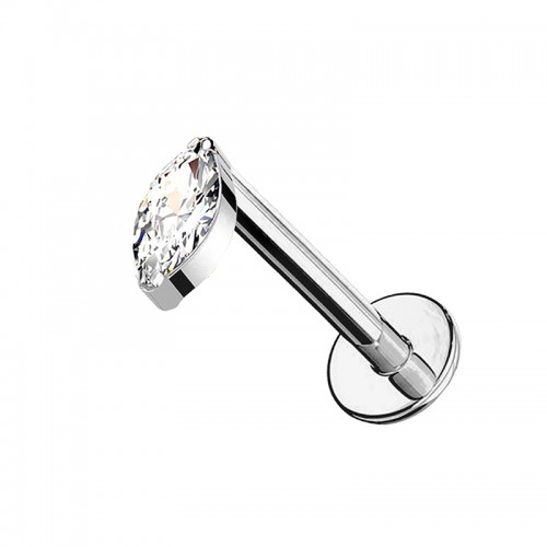 PIERCING LABRET CON ZIRCONIA TAGLIO MARQUISE - JQ400L089B