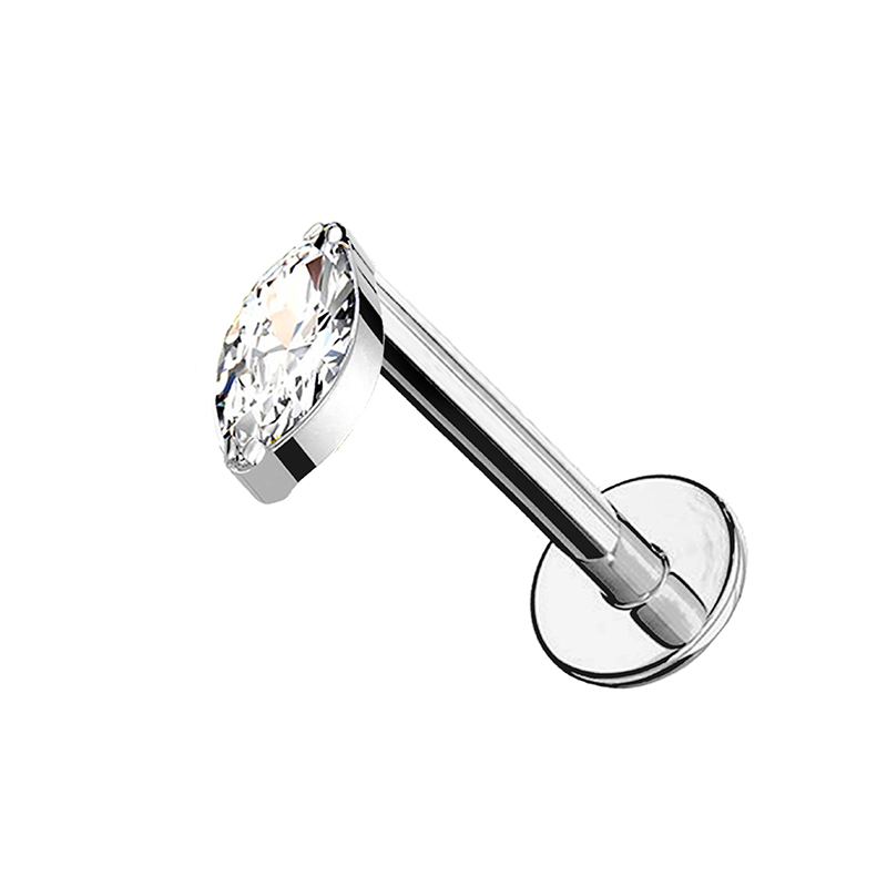 PIERCING LABRET CON ZIRCONIA TAGLIO MARQUISE - JQ400L089B PIERCING LABRET CON ZIRCONIA TAGLIO MARQUISE - JQ400L089B