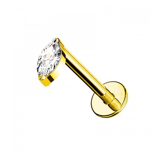 PIERCING LABRET CON ZIRCONIA TAGLIO MARQUISE - JQ400L089B