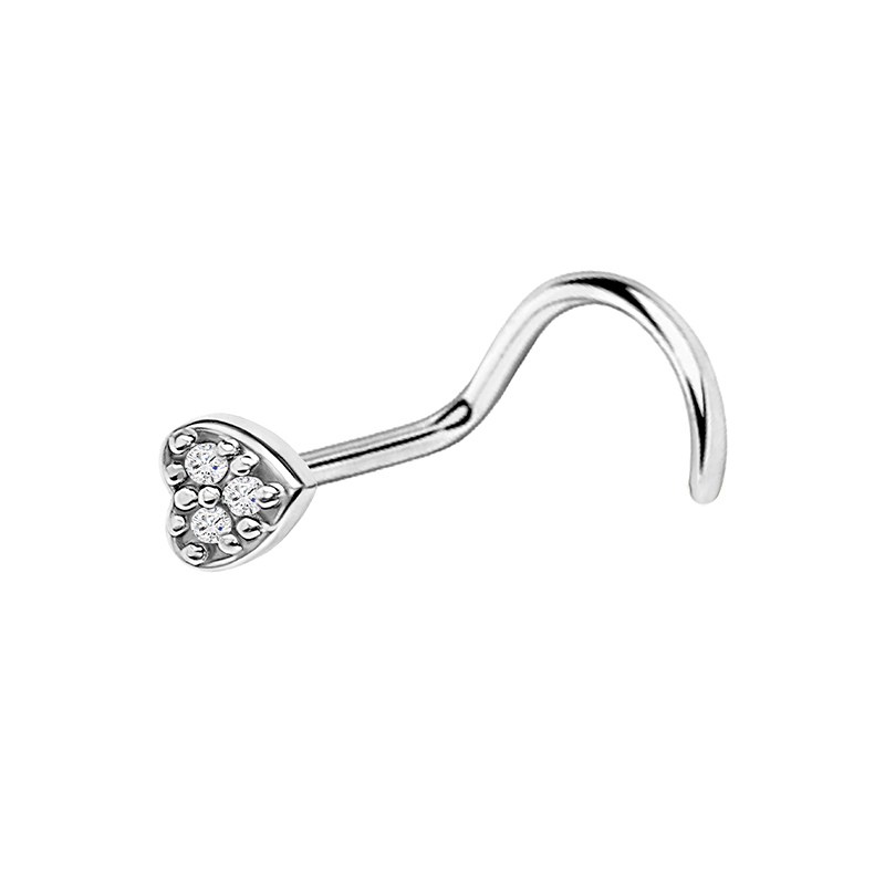 PIERCING NASO A VITE CON CUORE - JQ480N136