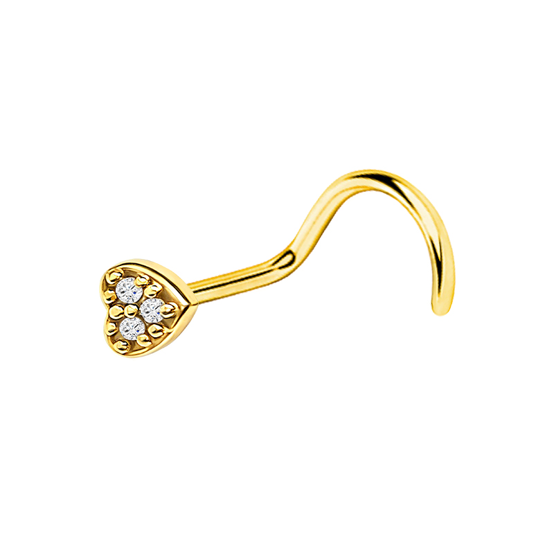 PIERCING NASO A VITE CON CUORE - JQ480N136