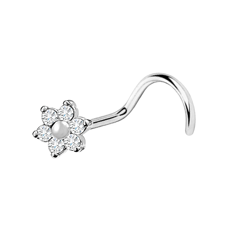 PIERCING NASO A VITE CON FIORE - JQ480N142