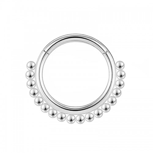 PIERCING CERCHIO CLICKER CON PERLINE - JQ600C115