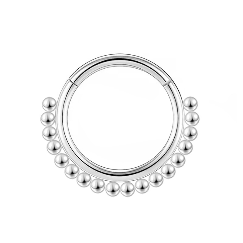 PIERCING CERCHIO CLICKER CON PERLINE - JQ600C115 PIERCING CERCHIO CLICKER CON PERLINE - JQ600C115