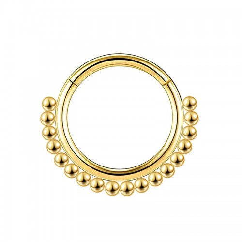 PIERCING CERCHIO CLICKER CON PERLINE - JQ600C115