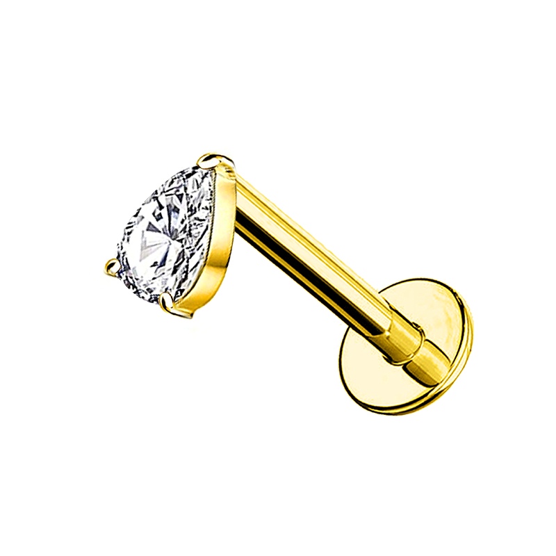 PIERCING LABRET CON ZIRCONIA A GOCCIA - JQ600L127 PIERCING LABRET CON ZIRCONIA A GOCCIA - JQ600L127