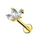 PIERCING LABRET A TRE FOGLIE - JQ680L131
