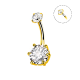 PIERCING A BANANA CON ZIRCONIA TONDO - JQ720B119
