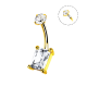 PIERCING A BANANA CON ZIRCONIA RETTANGOLO - JQ720B121 PIERCING A BANANA CON ZIRCONIA RETTANGOLO - JQ720B121