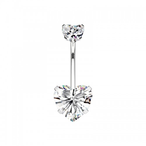 PIERCING A BANANA CON ZIRCONIA CUORE - JQ720B126/JQ800B126 PIERCING A BANANA CON ZIRCONIA CUORE - JQ720B126/JQ800B126