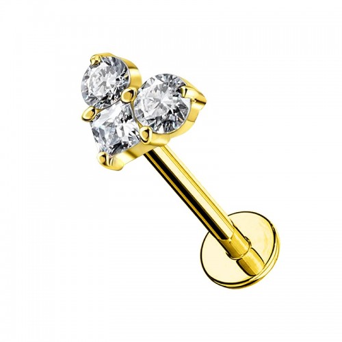 PIERCING LABRET A CUORE CON ZIRCONIA - JQ720L111