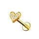 PIERCING LABRET A CUORE CON ZIRCONIA - JQ720L122