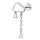 PIERCING PENDENTE PER ORECCHIO CON NUVOLA E GOCCE - JQ720L152