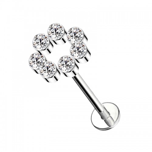 LABRET TONDO CON ZIRCONIA - JQ720L153
