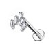 PIERCING LABRET A VENTAGLIO CON ZIRCONIA BAGUETTE - JQ720L155