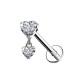PIERCING LABRET A DOPPIO CUORE PENDENTE CON ZIRCONIA - JQ720L156
