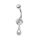 PIERCING BANANA IN ZIRCONIA CON PENDENTE A GOCCIA CAVA - JQ800B096 PIERCING BANANA IN ZIRCONIA CON PENDENTE A GOCCIA CAVA - JQ800B096