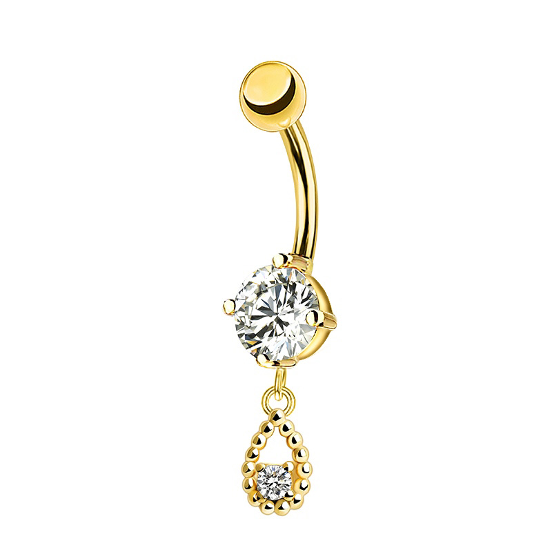 PIERCING BANANA IN ZIRCONIA CON PENDENTE A GOCCIA CAVA - JQ800B096 PIERCING BANANA IN ZIRCONIA CON PENDENTE A GOCCIA CAVA - JQ800B096