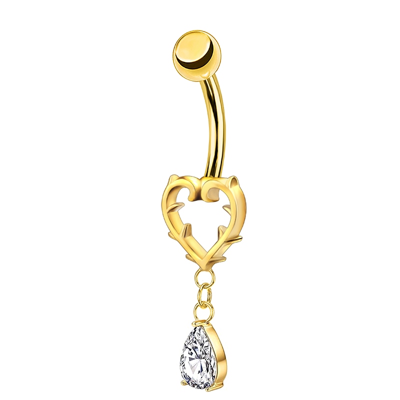 PIERCING BANANA IN ZIRCONIA CUORE CON PENDENTE A GOCCIA - JQ800B097 PIERCING BANANA IN ZIRCONIA CUORE CON PENDENTE A GOCCIA - JQ800B097