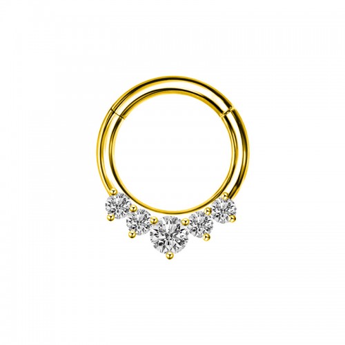 PIERCING CERCHIO CLICKER CON CRISTALLI - JQ800C021